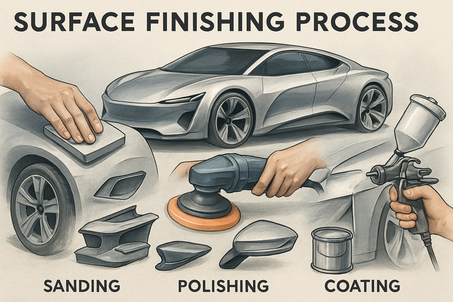A Deep Dive Into Surface Finishing For Automotive Prototypes Boona