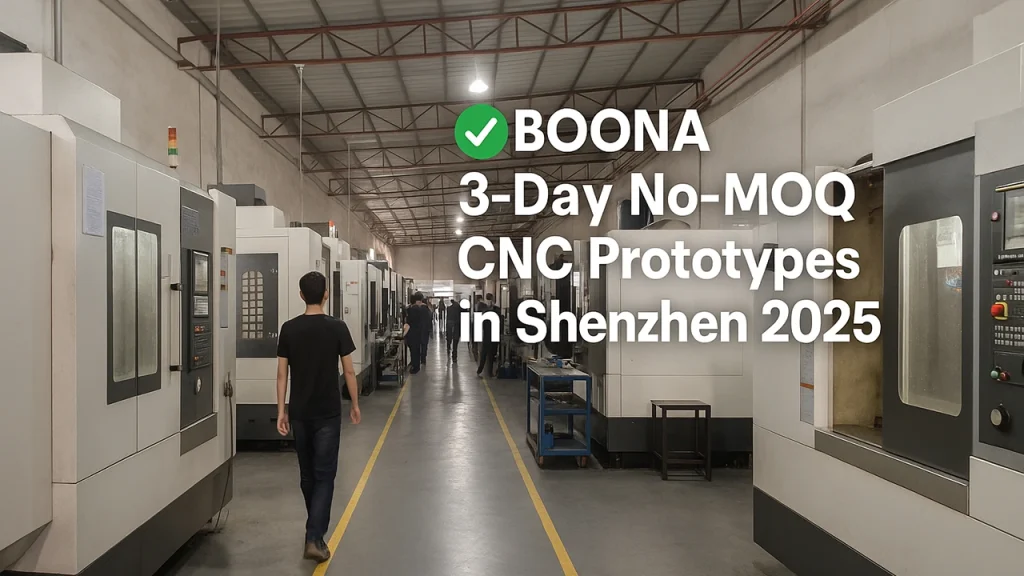 BOONA 3 Day No MOQ CNC Prototypes in Shenzhen 2025