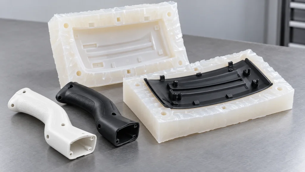 Silicone mold and cast parts