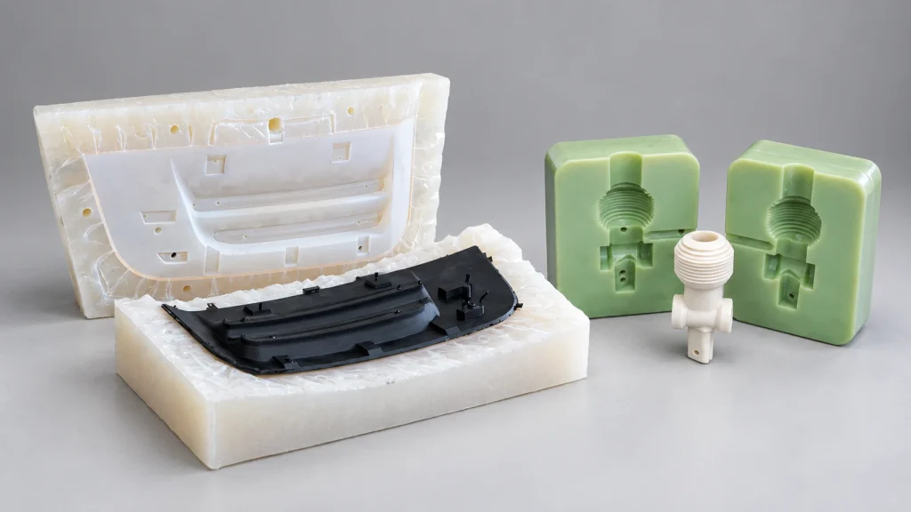 Silicone molds and cast parts