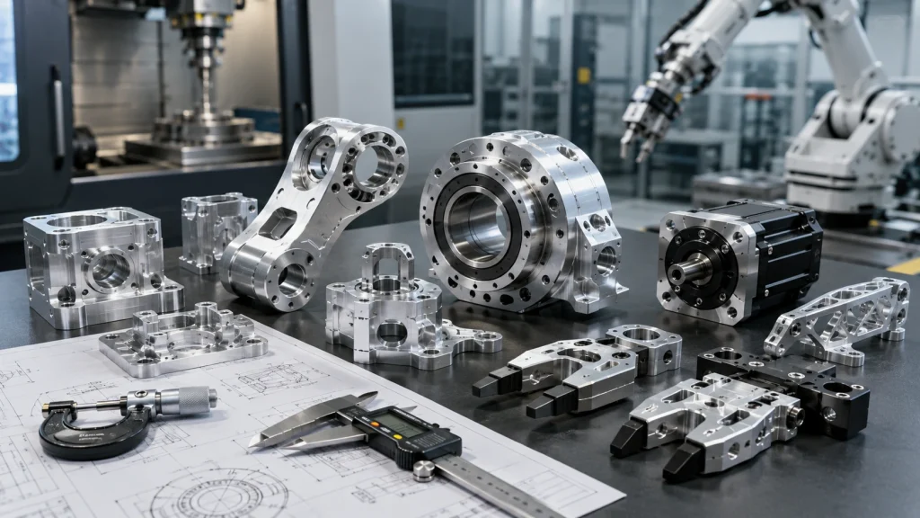 CNC machined AI robot parts