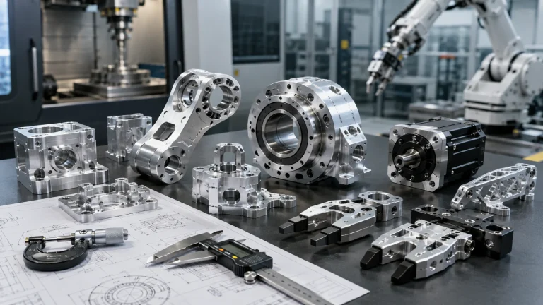 CNC machined AI robot parts
