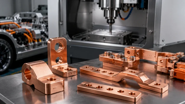 CNC Machining High Precision Pure Copper EV Connectors