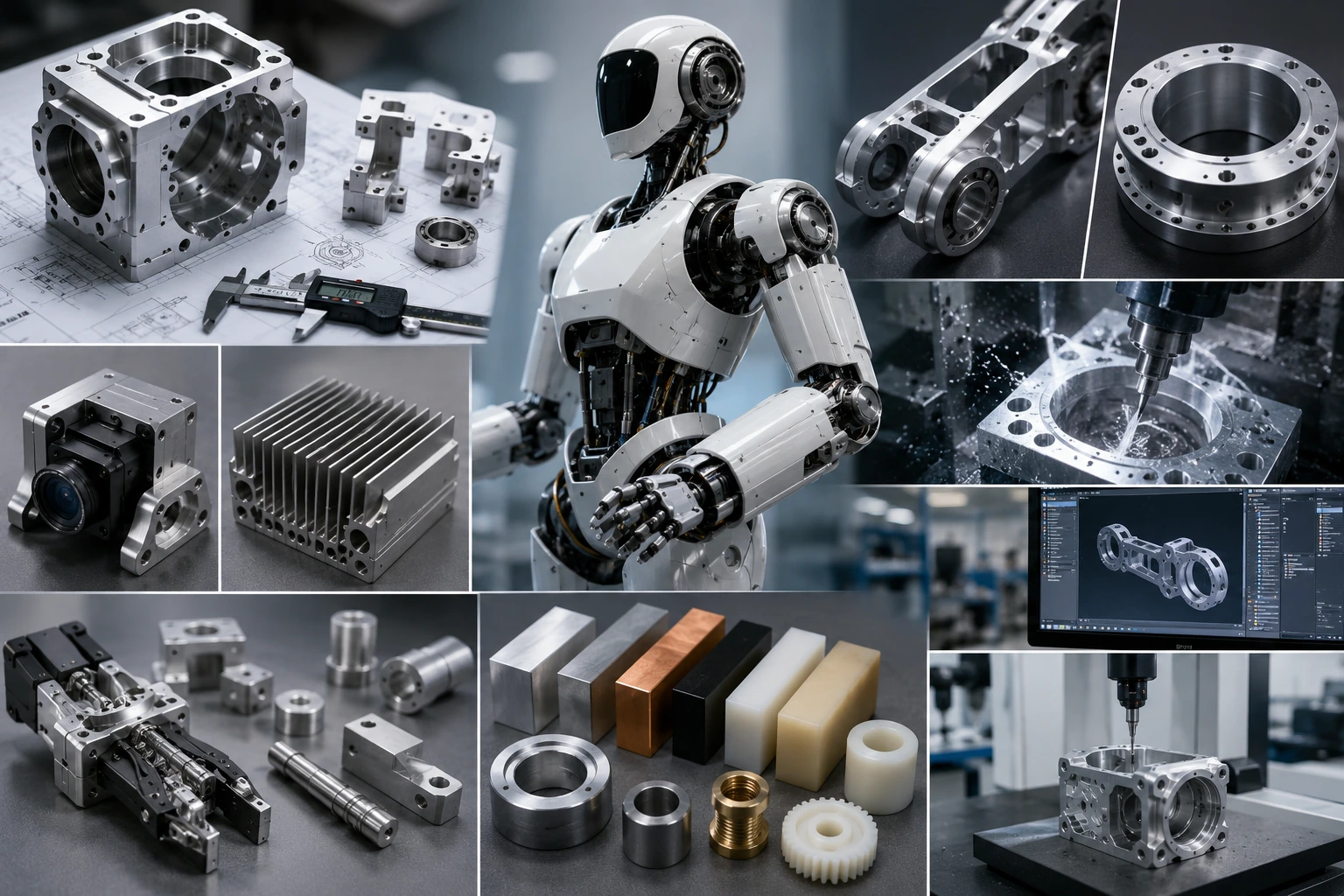 AI robot CNC parts