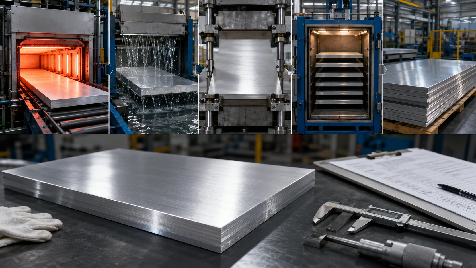 6061-T651 aluminum plate heat treatment and stress relief