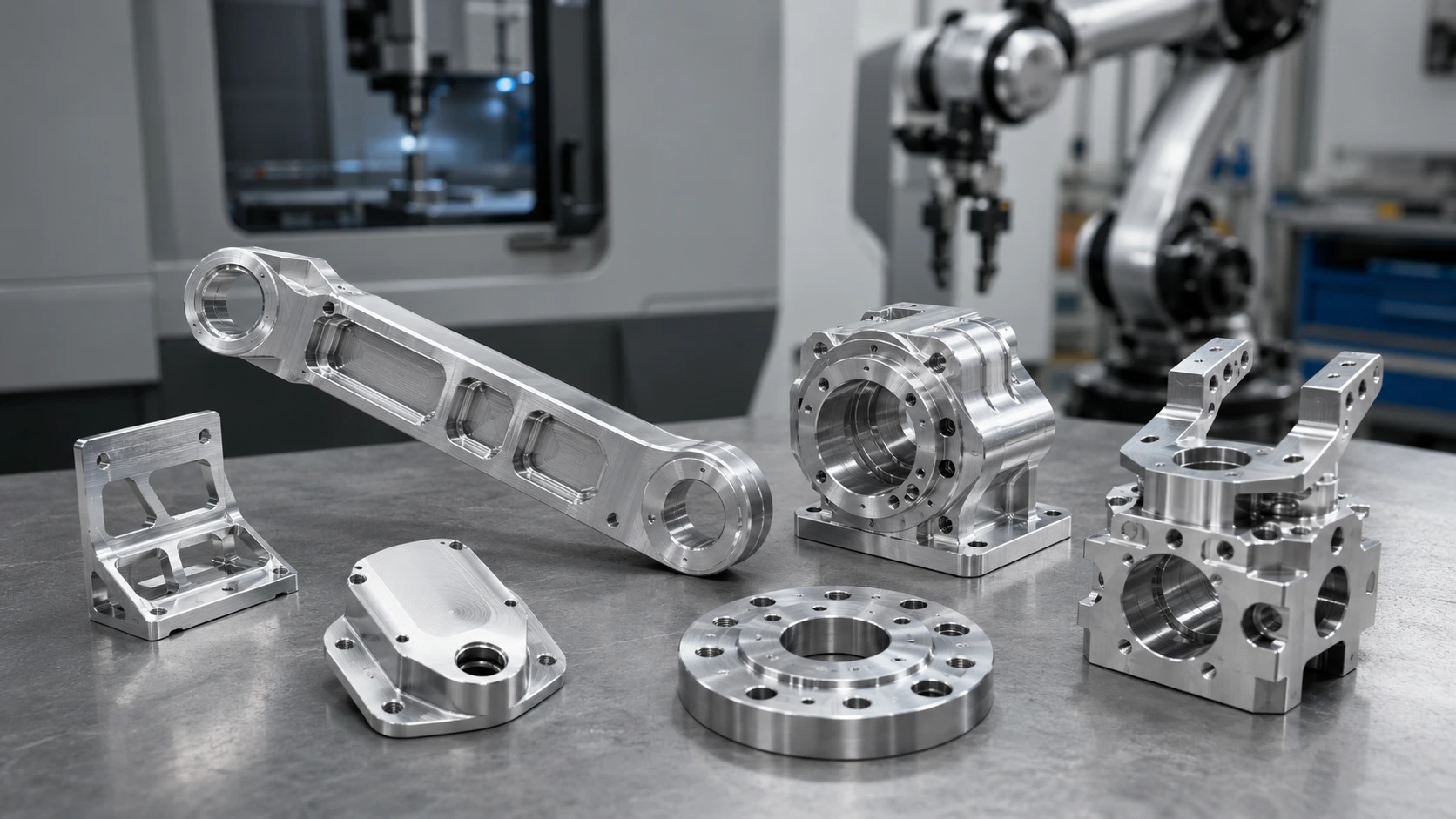 CNC machined aluminum robot parts