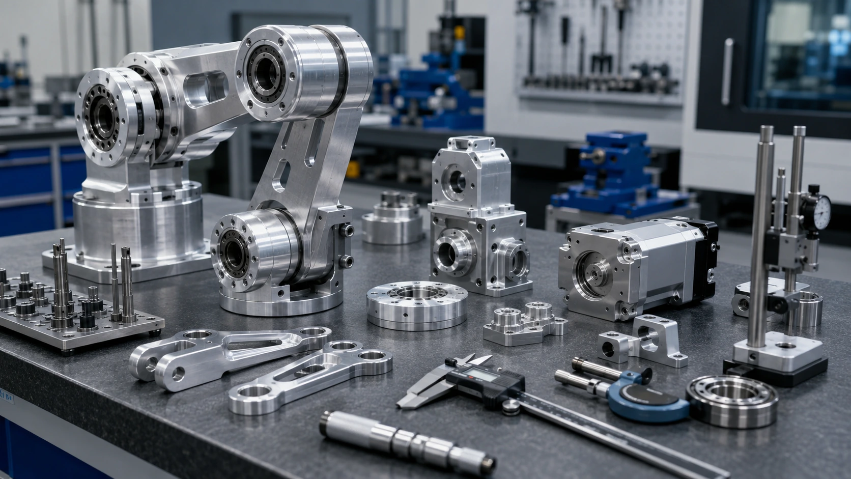 Robot arm parts machining