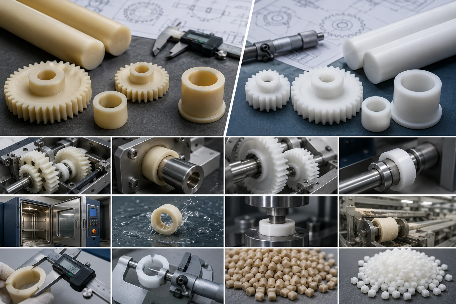 Nylon vs Delrin gears and bushings