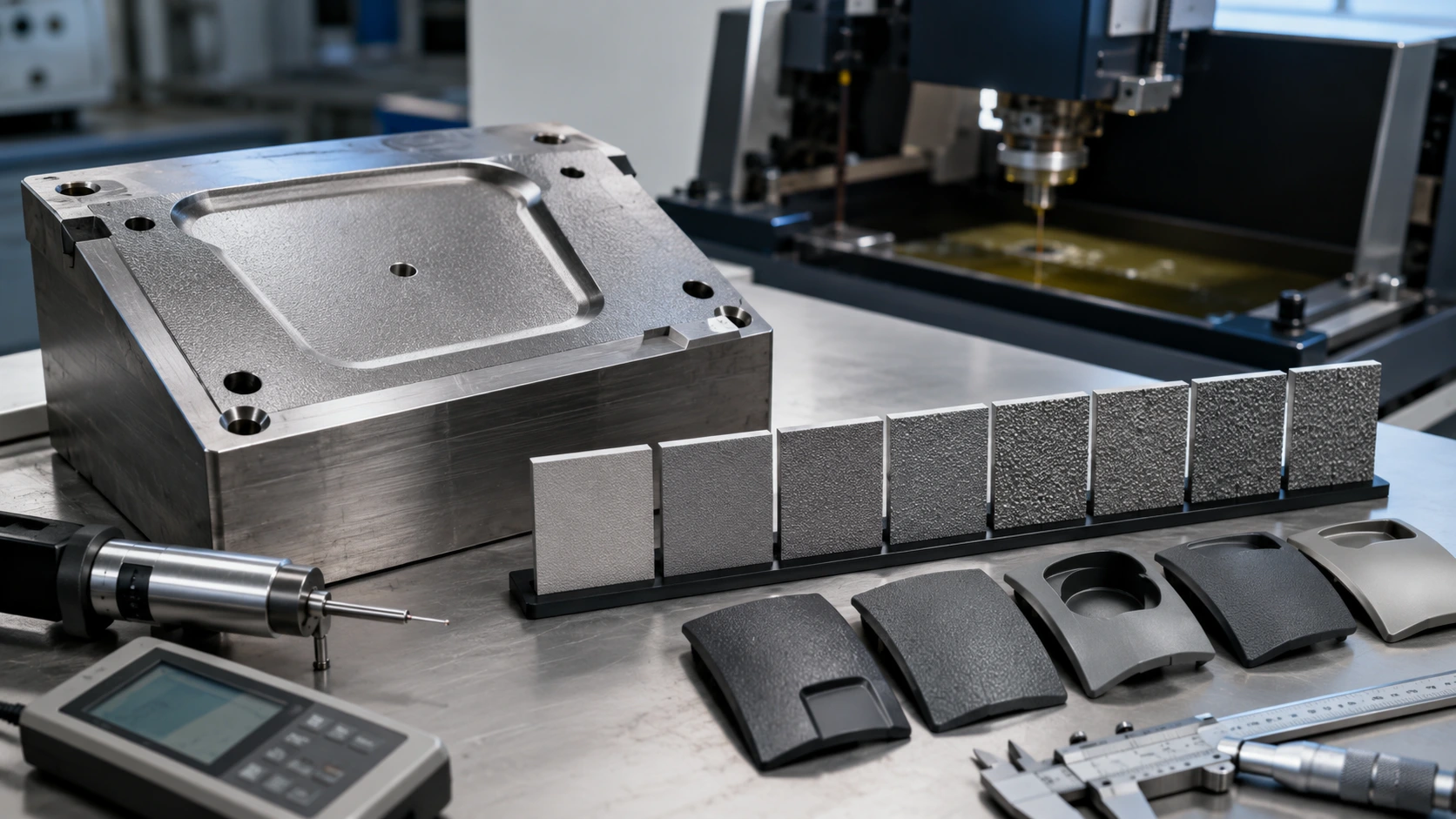 VDI 3400 texture samples and EDM mold insert