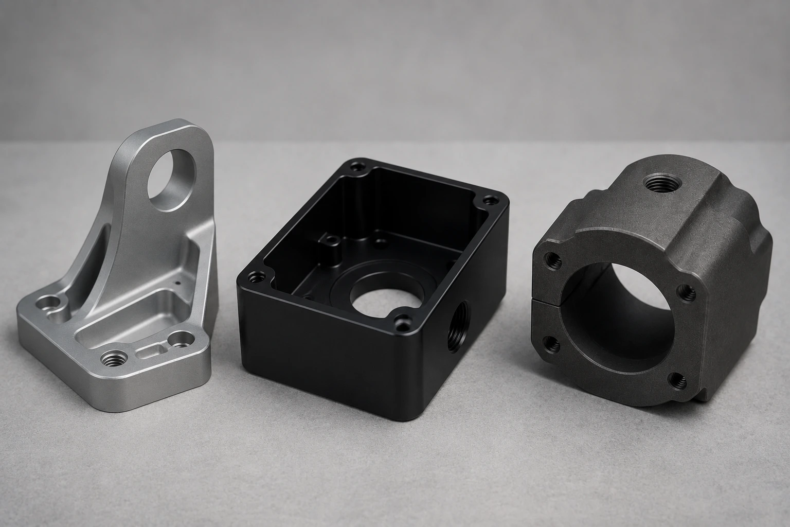 Anodized aluminum parts comparison