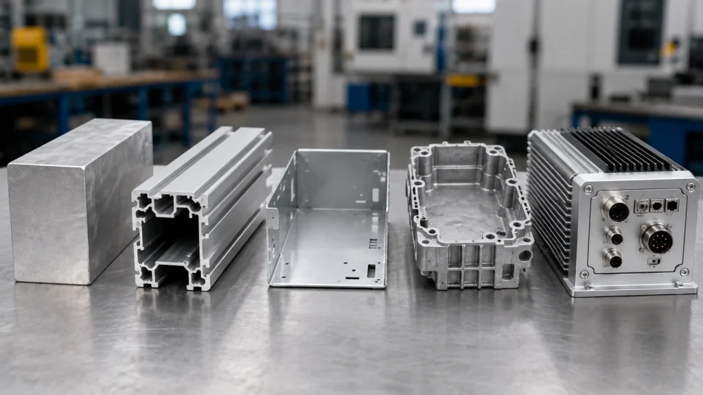 Aluminum enclosure manufacturing methods