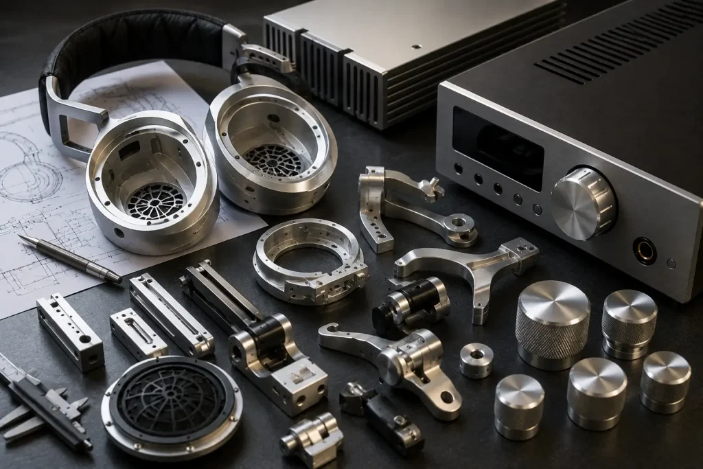 CNC machined audio parts