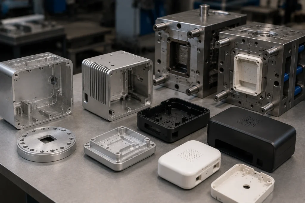 CNC and injection molded housings