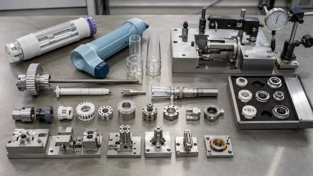 Injector and inhaler component machining