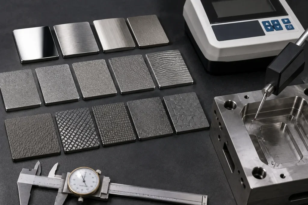 Mold surface finish samples