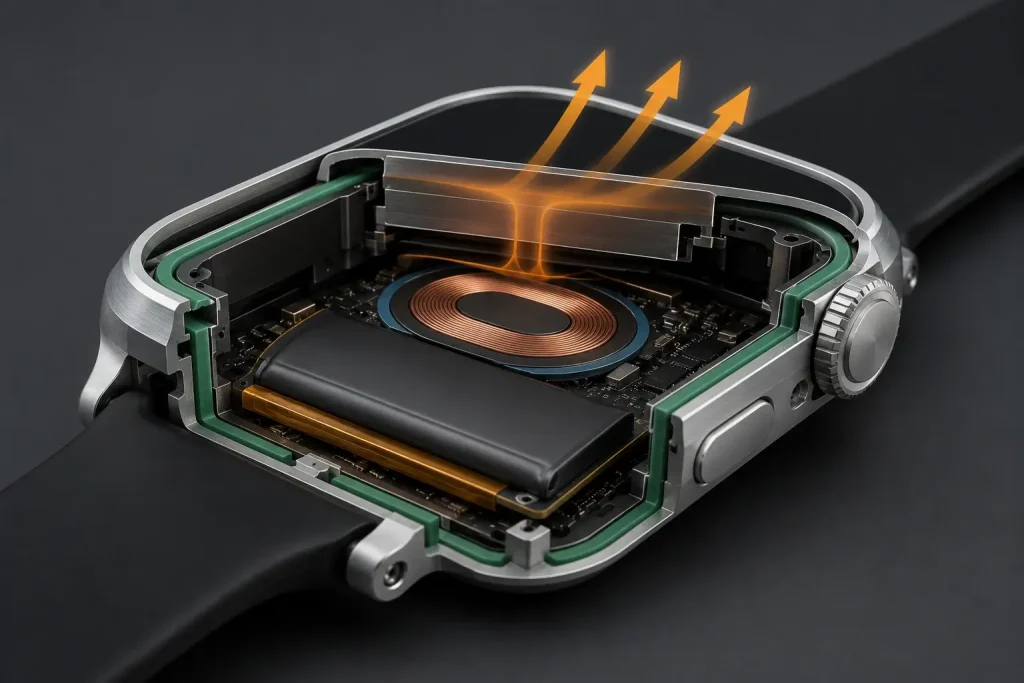 Smartwatch enclosure thermal design