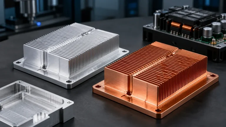 Machined aluminum and copper heat sinks