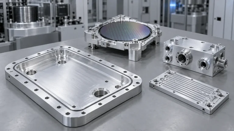Machined aluminum semiconductor equipment parts