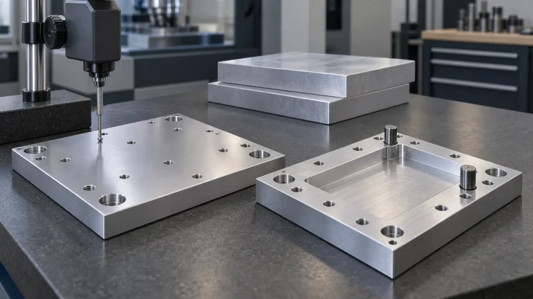 Aluminum tooling plates with inspection probe