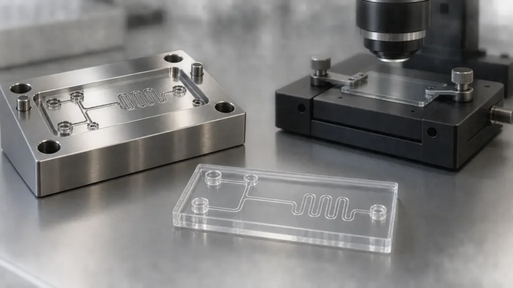 Microfluidic chip and polished mold