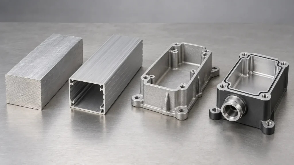 Aluminum stock and housings