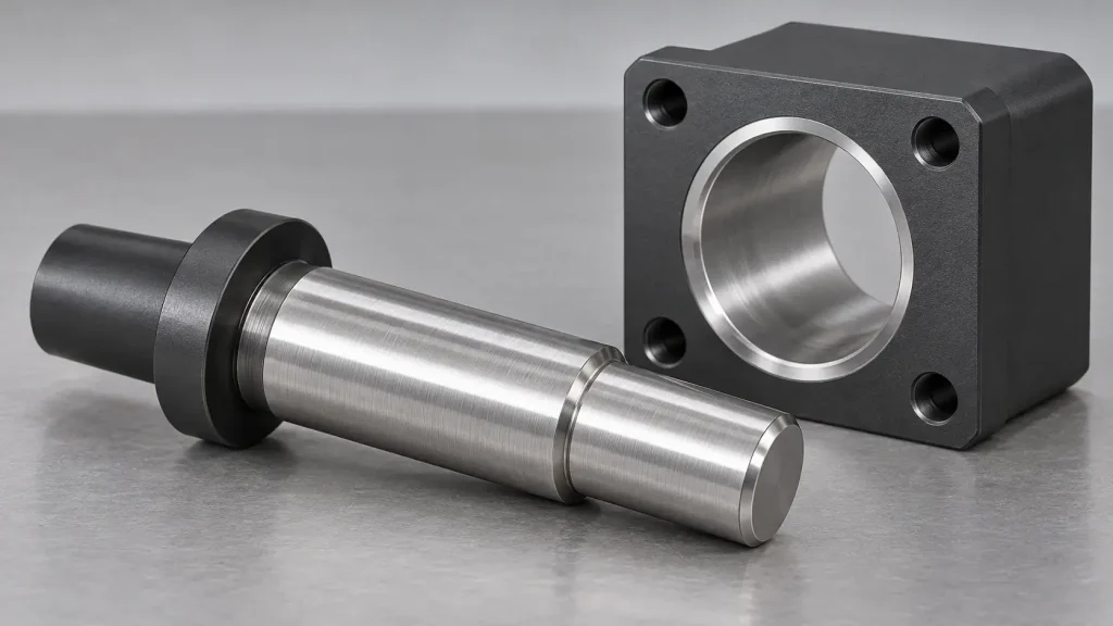 Coated shaft and housing