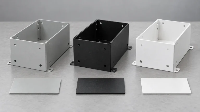 Powder-coated metal enclosures