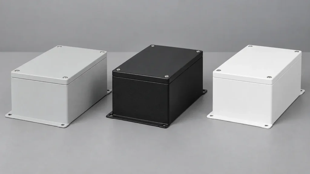 Powder-coated equipment enclosures